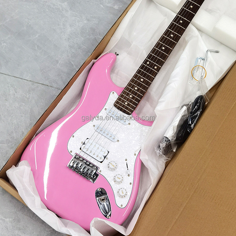 GALYDA ชุดกีตาร์ไฟฟ้า Cutaway ขนาด 41 นิ้วพร้อมคอเมเปิ้ลและ Poplar 6 Stringed Instruments G-550