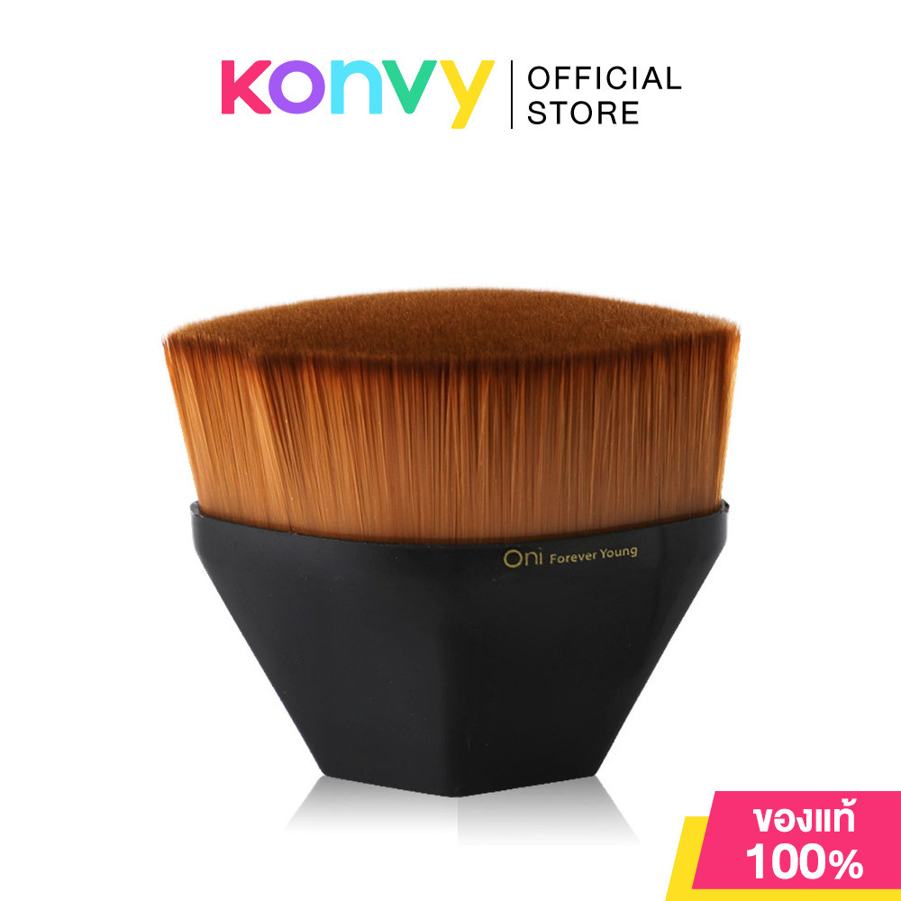 Oni Magic Petal Foundation Brush Size M #Obsidian Black โอนิ แปรงลงรองพื้น ไซส์ M สีดำ.