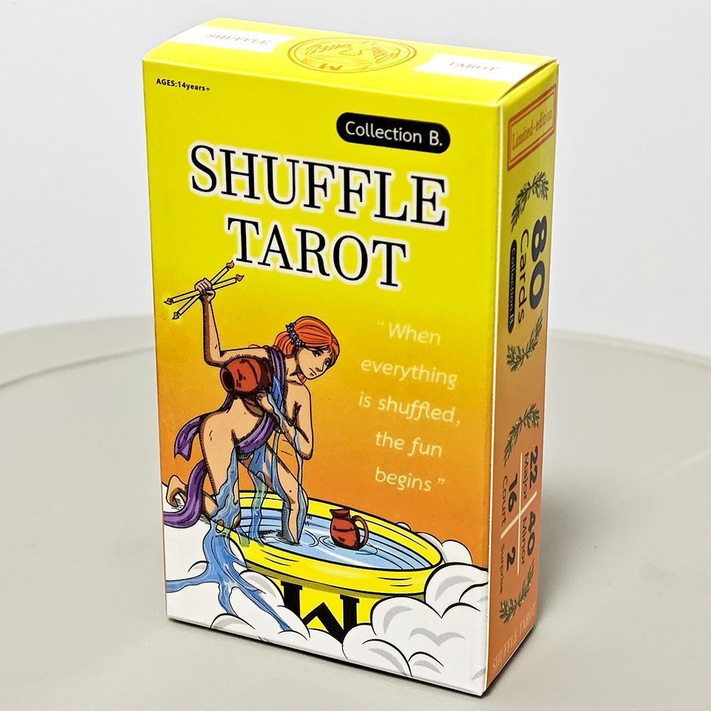 Shuffle Tarot 10.3*6 ซม.คอลเลกชันB Shuffled World of RWS Tarot Deck 80 ชิ้นการ์ด Creative Way of Tel