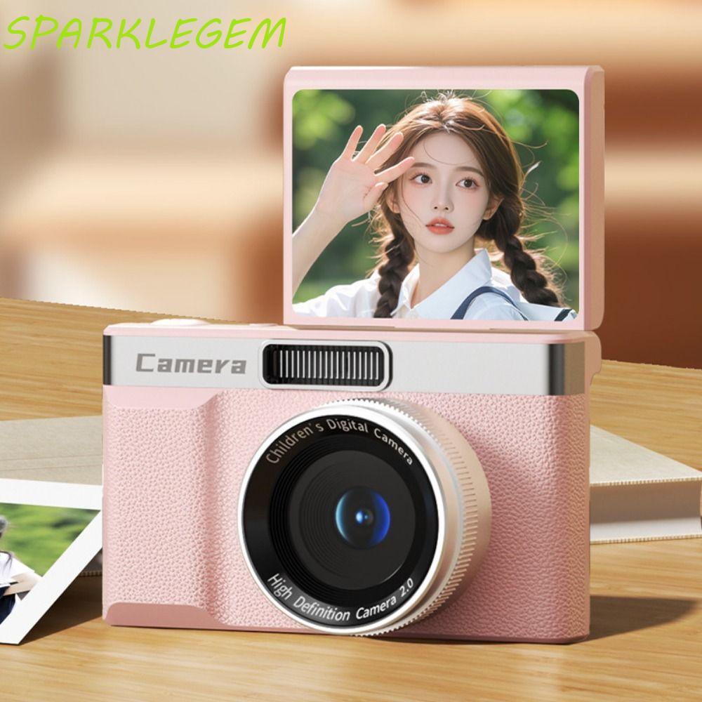 SPARKLEGEM กล้องดิจิตอล 1080P HD, หน้าจอ 2.4 8x ซูมการถ่ายภาพกล้องวิดีโอ, การบันทึก 4K ขนาดกะทัดรัด 