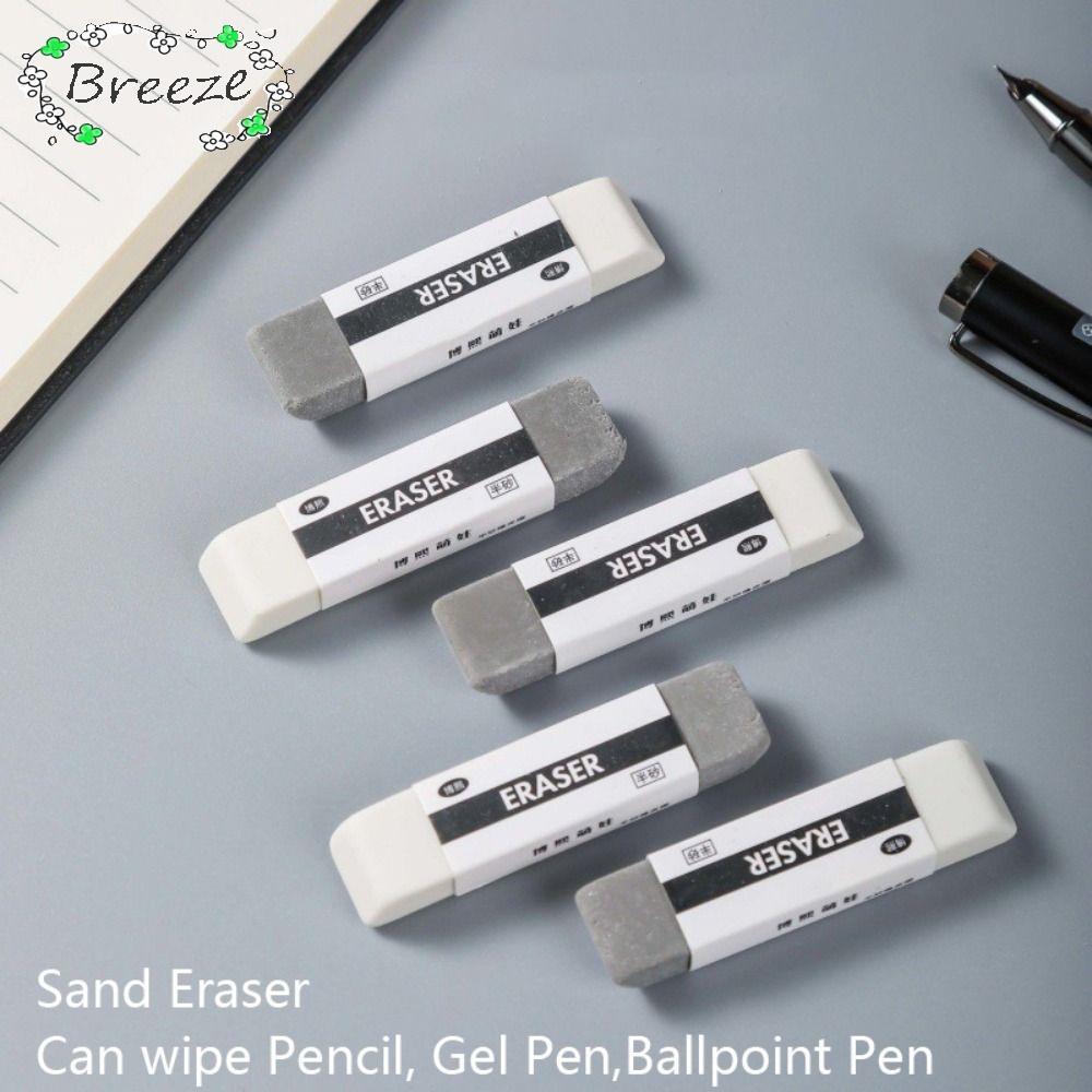 BREEZE 1PCS Frosted Eraser, Traceless Matte Sand Eraser,คุณภาพสูงนักเรียนของขวัญDual-ใช้เขียนการแก้ไ