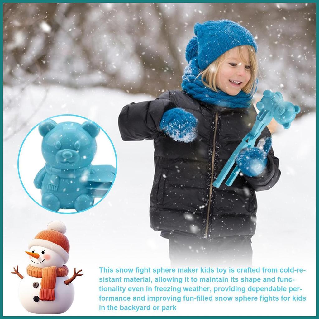 Snow Fight Ball Maker สําหรับเด็ก 4 ชิ้นอุปกรณ์แบบใช้ซ้ําได้ Snow Fight Ball ทําแม่พิมพ์สําหรับสนามเ