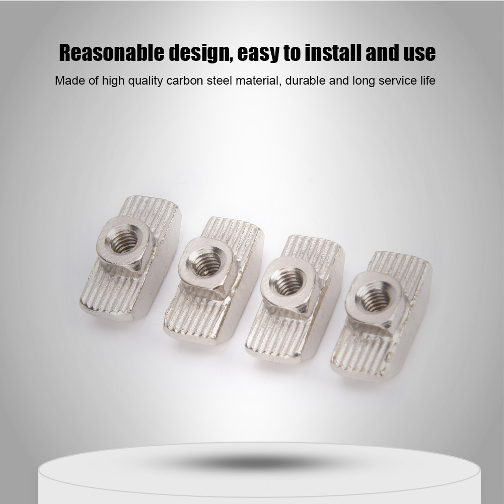 Iuxishop Estink 100 ชิ้น M6 เหล็กคาร์บอน T-Slot Nut อลูมิเนียม Extrusion 2020
