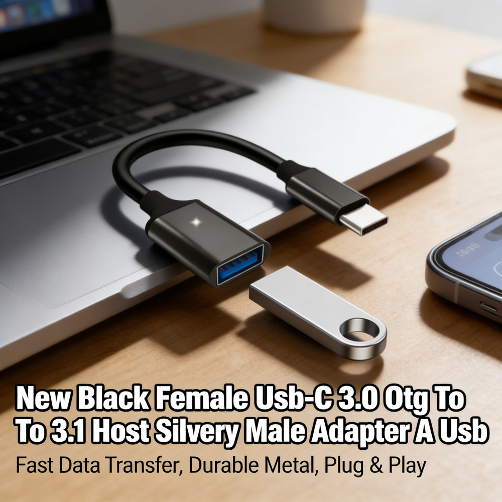 USB-C to 3.0 Type A OTG Host Adapter Black Silvery Convertor Male 3.1 NEW