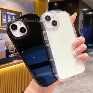 เคสสำหรับไอโฟน17 13 11 16promax กรณีมือถือขอบกลมไม่มีรูปแบบเรียบง่ายน่ารัก case for iPhone 15 14 12 ProMax XS XR 78 Plus