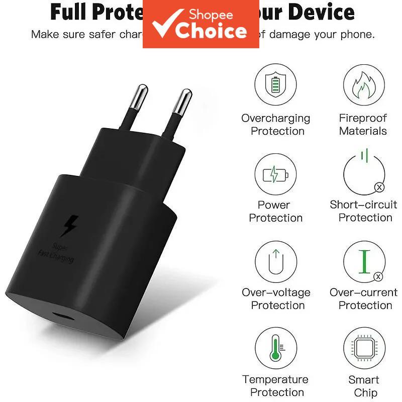 ที่ชาร์จเร็ว PD 25W สําหรับ Samsung Galaxy S24 S23 Ultra S22 Note 20 10 Plus พร้อมสายชาร์จ USB Type 