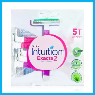 Schick Intuition Exacta 2 System Sensitive Razor 5pcs ชิค มีดโกนรุ่นแพ็ค 5 ชิ้น.