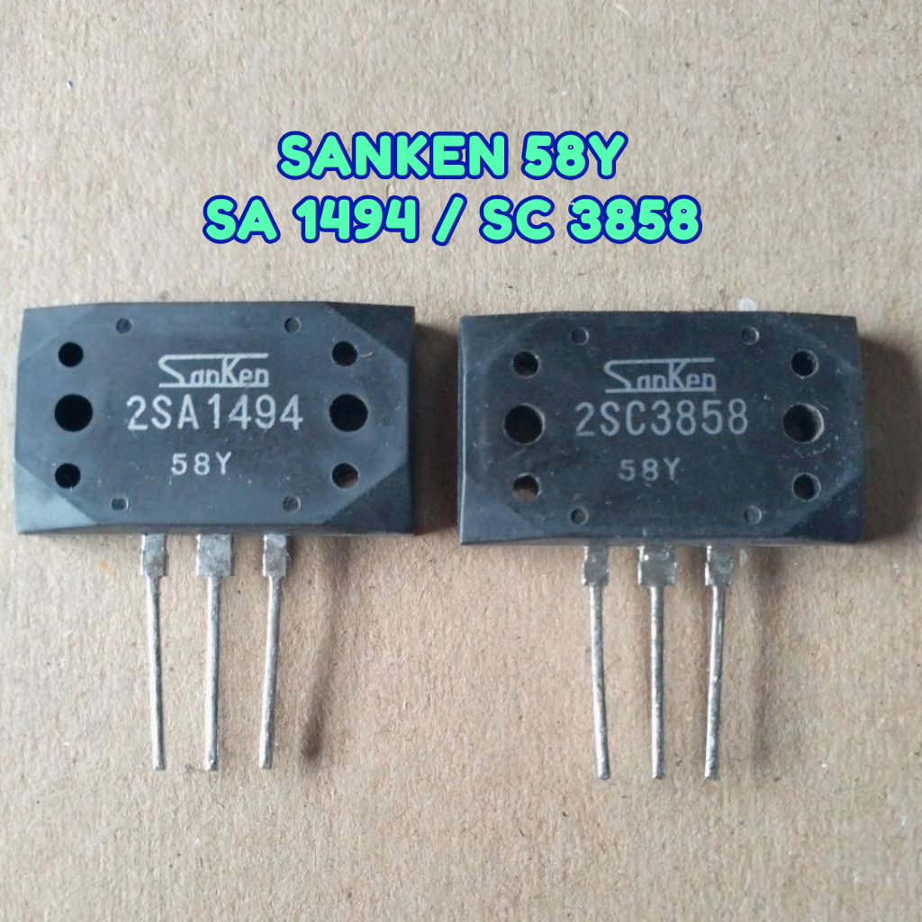 ทรานซิสเตอร์ TR FINAL SANKEN 58Y 2SA1494 2SC3858 SA1494 SC3858 A1494 C3858 คุณภาพดี