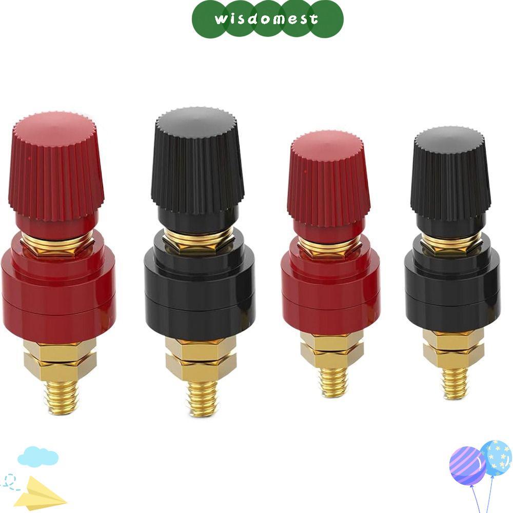 WISDOMEST Binding Post Terminal, M6 M8 Red Black Posts Terminal Blocks, อุปกรณ์ไฟฟ้าทองเหลือง Bindin