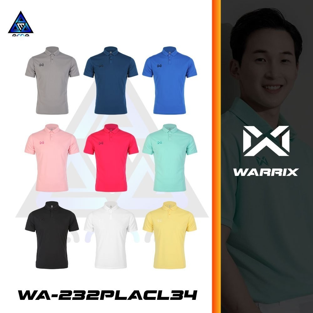 ลดแล้วลดอีก30% SS เสื้อ WARRIX รุ่น PIN รหัส WA-232PLACL34 วาริกซ์เสื้อโปโล WARRIX ชุด 2 แท้100%