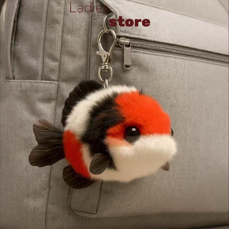 KTH Luy Koi Fish Gift For Best Friend: Cute Plush Koi Fish Keychain/Bapa Ornament Hot