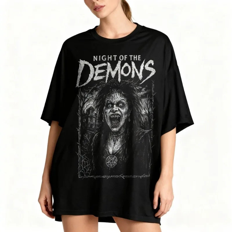 คืนแห่งปีศาจ เสื้อภาพยนตร์สยองขวัญยุค 80 Lost Boys Terrifier Creepshow Return of The Living Dead Re-