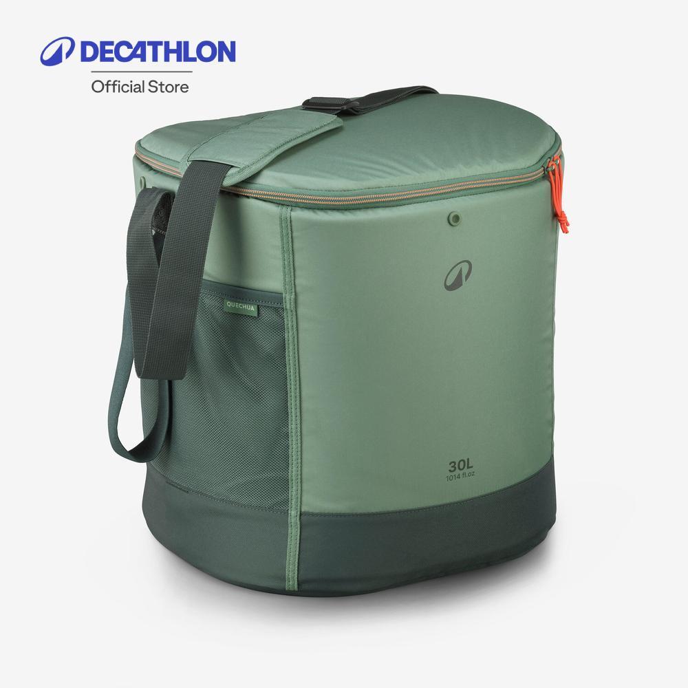 Decathlon Flexible, Insulated, Compact Cooler Box For Camping กระเป๋าเก็บความเย็นแบบนิ่ม รุ่น 100 ความจุ 30 ลิตร - Green