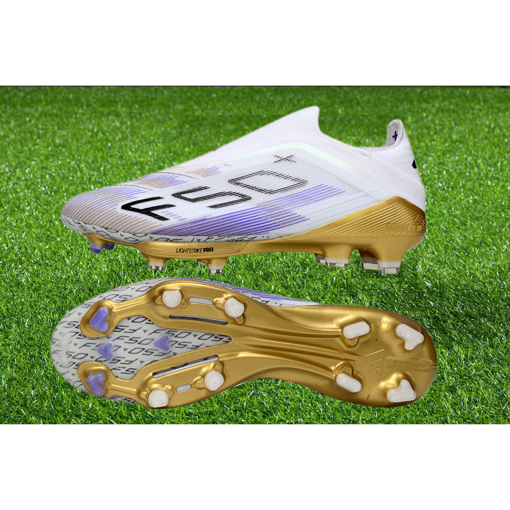 F50Pro F50+.1 Messi 2024 New Elite FG รองเท้าผ้าใบผู้ชายกลางแจ้งถักกันลื่นและทนต่อการสึกหรอรองเท้าแข