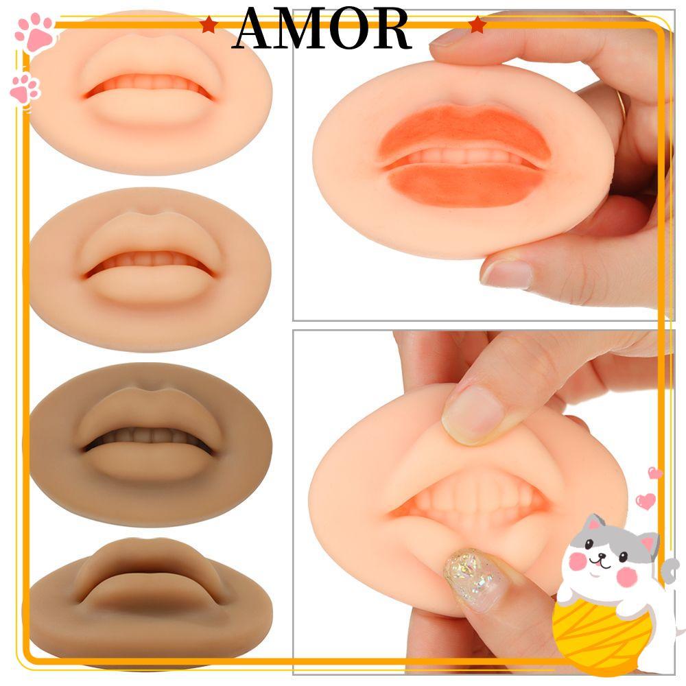 AMOR Practice Lip Tattoo Microblading Lip Blush เครื่องมือสําหรับผู้เริ่มต้นเปิดปาก