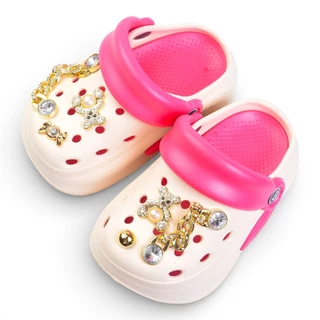 รองเท้าหัวโตเด็ก รุ่น Limited เครื่องประดับหรู Luxury Charms มุกเพชร ใส่สบาย นุ่มเท้า ส่งด่วนจากกรุงเทพ