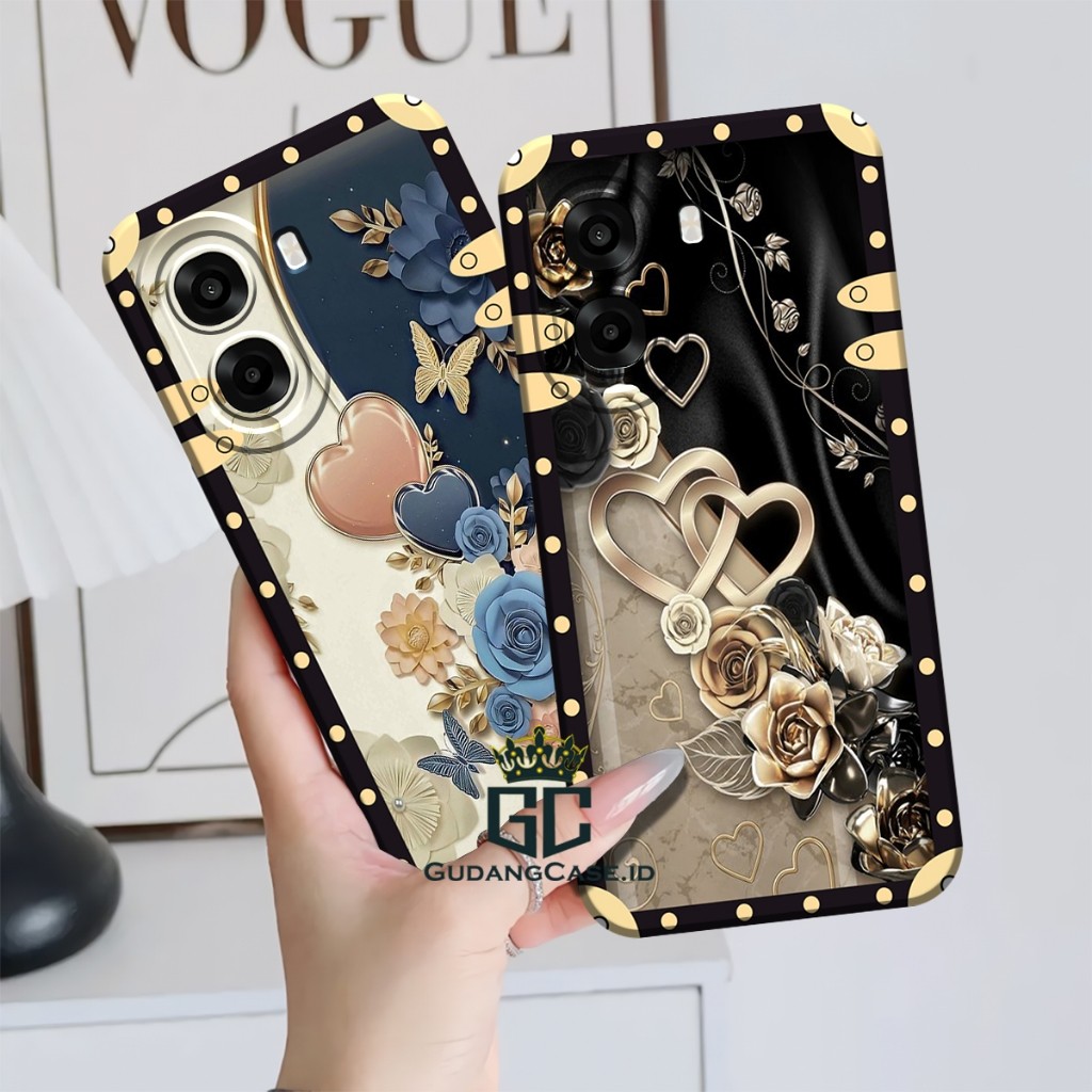 เคสสําหรับ Oppo A6X / Oppo A6 ปลอกล่าสุด Flower Motif กรอบซิลิโคน Procamera ยืดหยุ่น