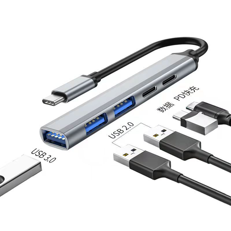 สถานีเชื่อมต่อห้าในหนึ่งเดียว type-c เป็น usb hub hub hub PD Expansion Splitter คอมพิวเตอร์ usb Exte