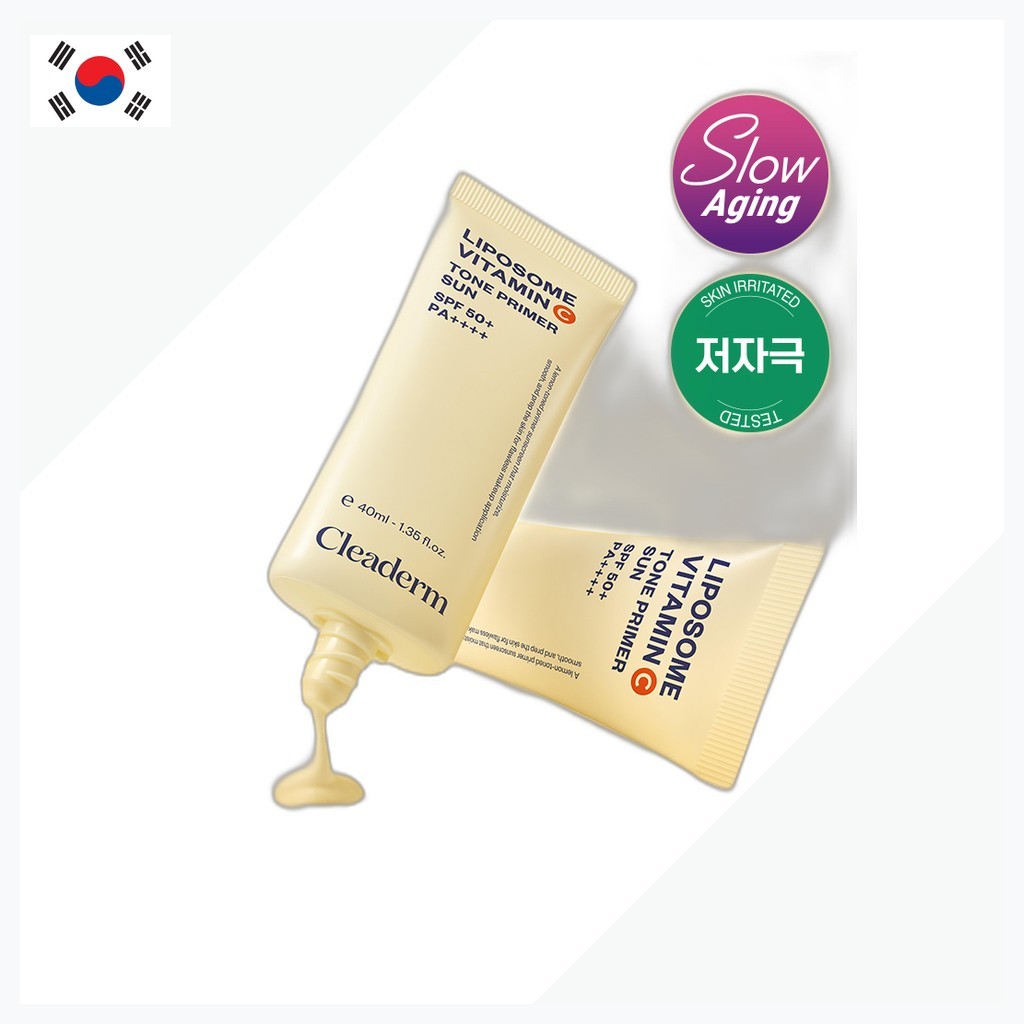 [daiso] Cleaderm Liposome Vitamin C Tone Primer Sun, 40ml, 1pc / Korean Tone Primer / Vitamin C Boos