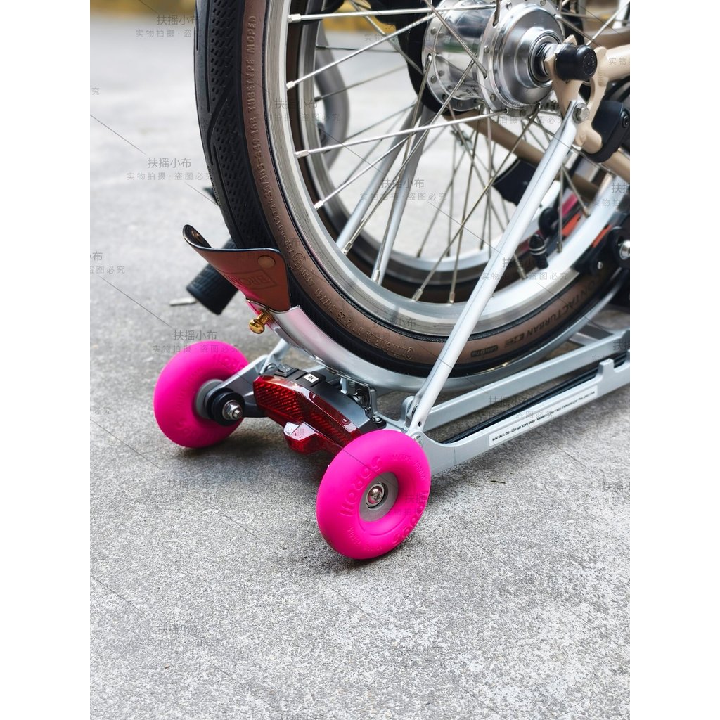 Soroll 1 คู่ - อุปกรณ์เสริมวงล้อเคลื่อนที่เงียบเสียงสำหรับจักรยานพับ Brompton, JAVA NEO และจักรยานสามล้อพับ ขนาดเส้นผ่าศูนย์กลาง 75 มม.