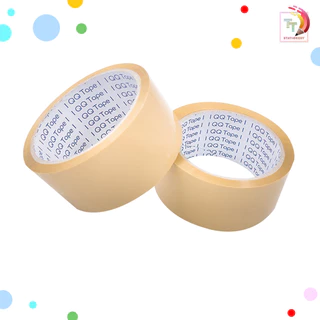 QQ TAPE (คิวคิว เทป) เทปใส เทปขุ่น เทปปิดกล่อง ขนาด 100 หลา หนา 40 / 45 / 47 ไมครอน ( 1 ม้วน )