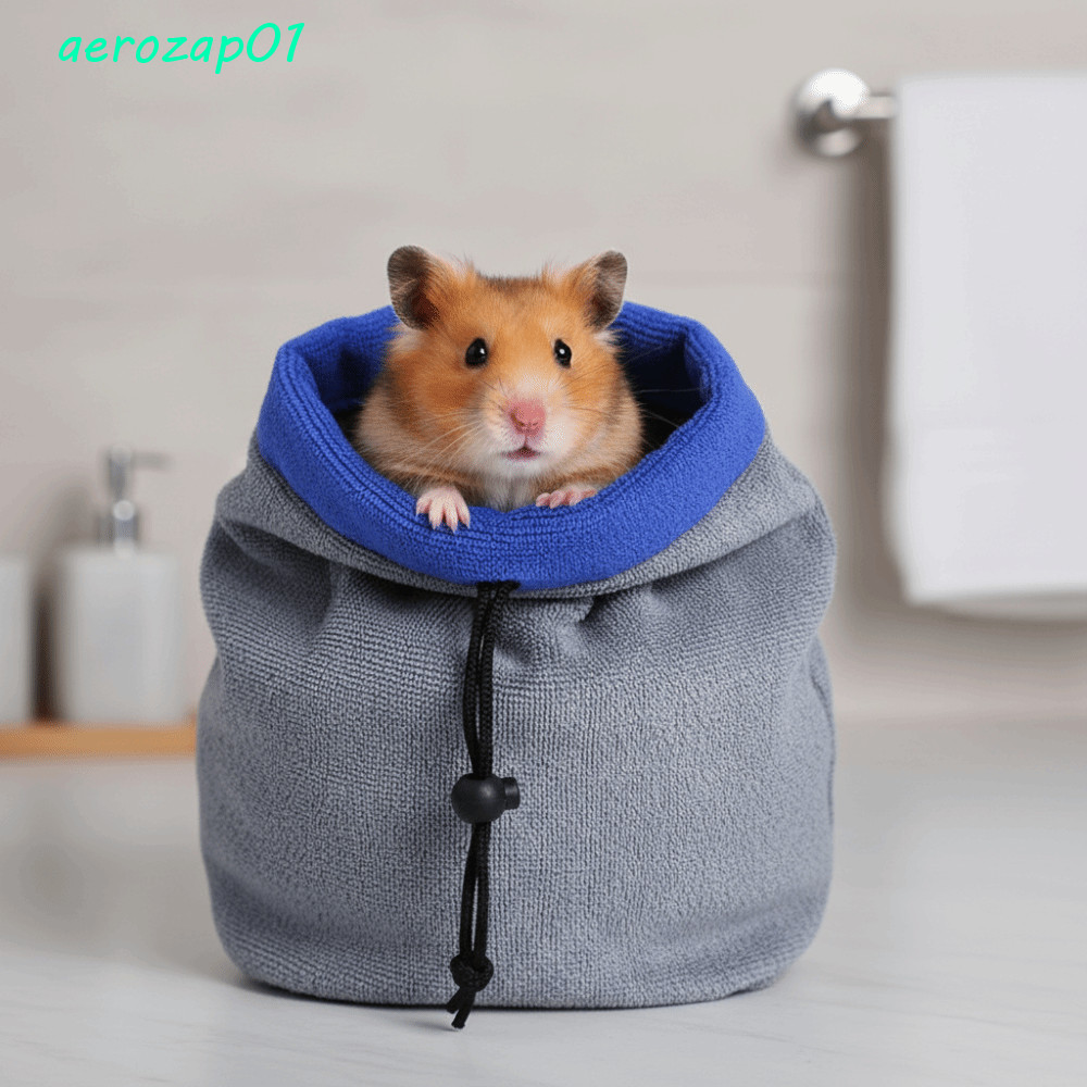 AEROZAP Ferret ทําความสะอาด Washcloth, Soft Fast Drying Pet Bath Towel Bag, Hamster Accessories Adju