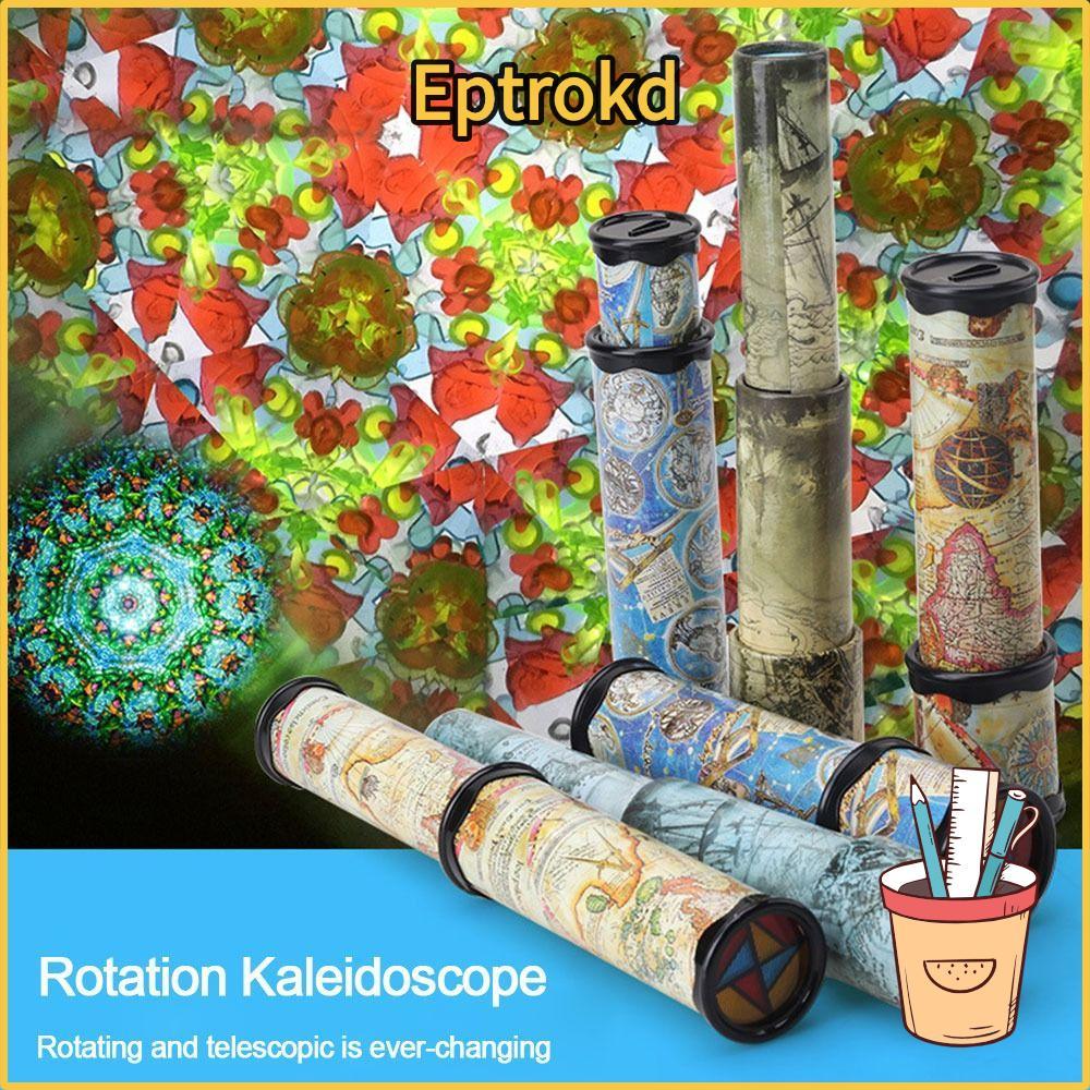 EPTRO หมุน Kaleidoscope, กระดาษ 21/30/27 ซม.Magic Changeful Kaleidoscope, เด็กออทิสติกเด็กที่มีสีสัน Scalable พลาสติกแฟนซีสี World ของเล่นปริศนาของเล่น