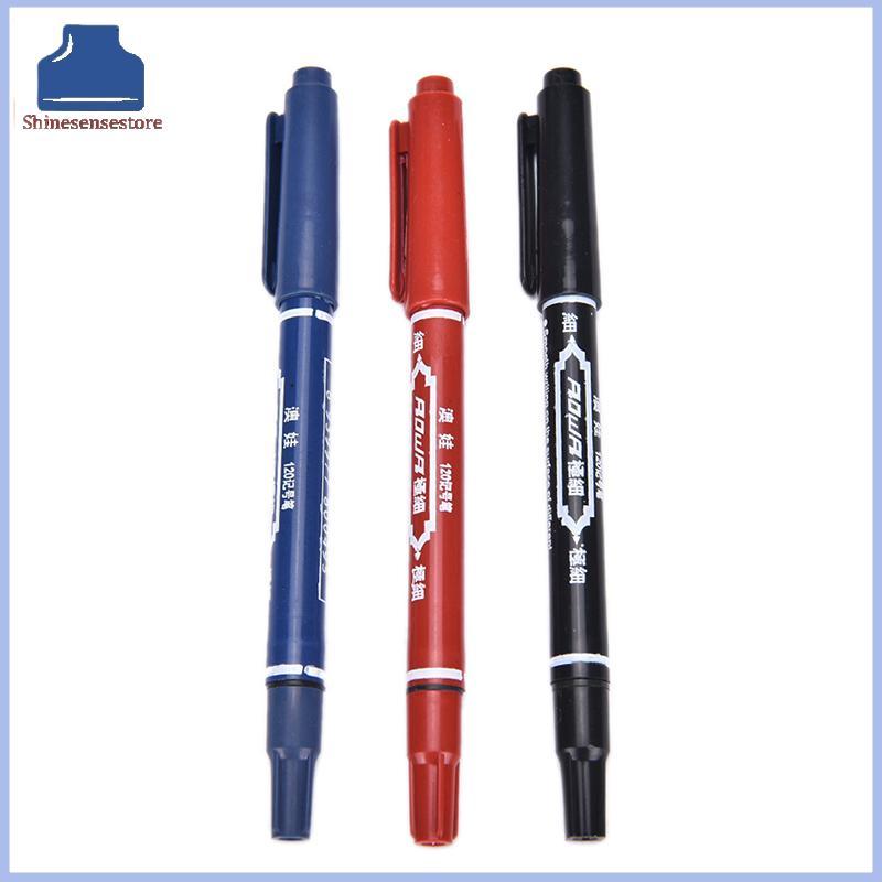 SHINE ปากกามาร์กเกอร์ถาวร Twin Tips Doubled Headed Hook Line สําหรับ CD DVD Media TH