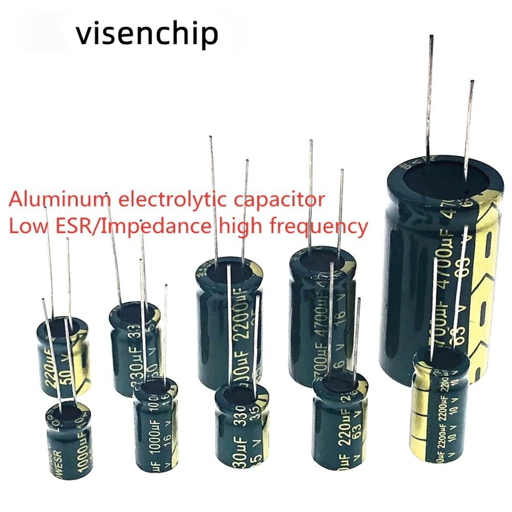 2-50pcs 16V 25V ความถี่สูงต่ํา ESR ตัวเก็บประจุอลูมิเนียม 1500UF 1800UF 2200UF 3300UF 4700UF 10UF 10
