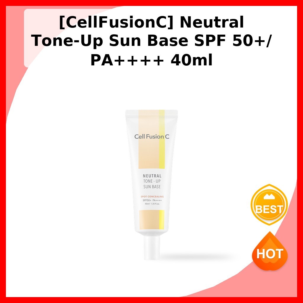 [CellFusionC] Neutral Tone-Up Sun Base SPF 50+/ PA++++ 40ml / Korean Sun Base / Tone-Up Effect by Pa