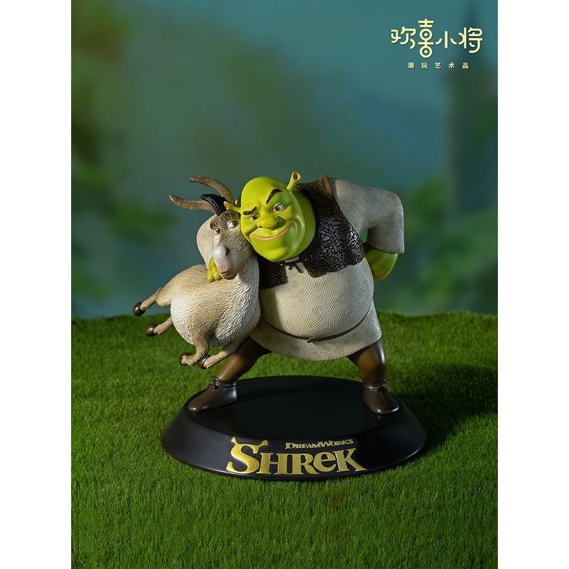 < Monster Shrek > Shrek and Donkey ของเล่นตกแต่งเดสก์ท็อปที่อินเทรนด์ที่ได้รับอนุญาต