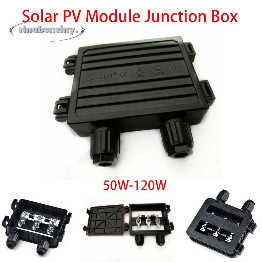 RINABONSINY 1 ชิ้น PV โมดูลกล่อง,เครื่องมือทดสอบไฟฟ้า IP65 กันน้ํากล่อง,ทนทานสําหรับ 6.5A แผงสีดํา 5