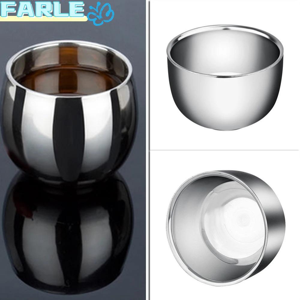 FARL ถ้วยสแตนเลส, ถ้วยกาแฟเอสเปรสโซข้นสองชั้น, ถ้วยเบียร์เรียบ 100/150 ML