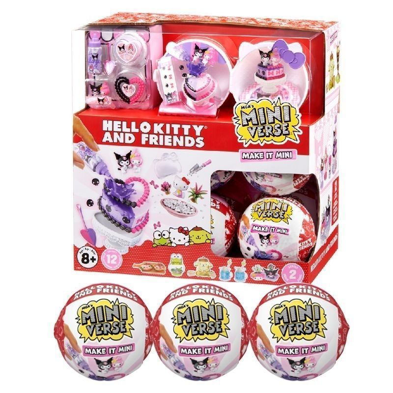 MGA miniverse Sanrio MGA miniverse อาหารวินาที Miniature Kitchen diy จําลอง Mystery กล่องของเล่น