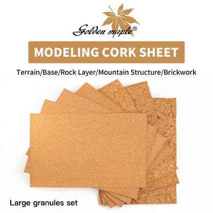 30x20 ซม. Cork Mat, Golden Maple Miniature ฉาก Terrain ทํา, แผ่นไม้ก๊อกธรรมชาติ, ฐานโมเดล Warhammer, ตัด DIY Craft วัสดุ Board