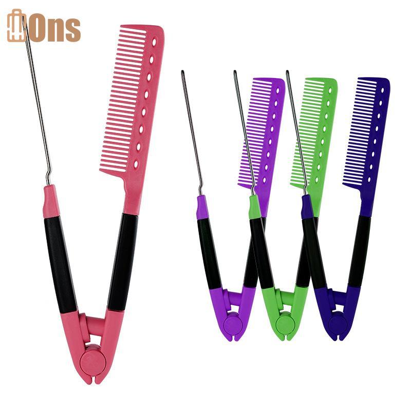 Ons Flatb Straighteningb Salon Hair Brushbs จัดแต่งทรงผม Hair Straightener V-shaped Straightb Straig
