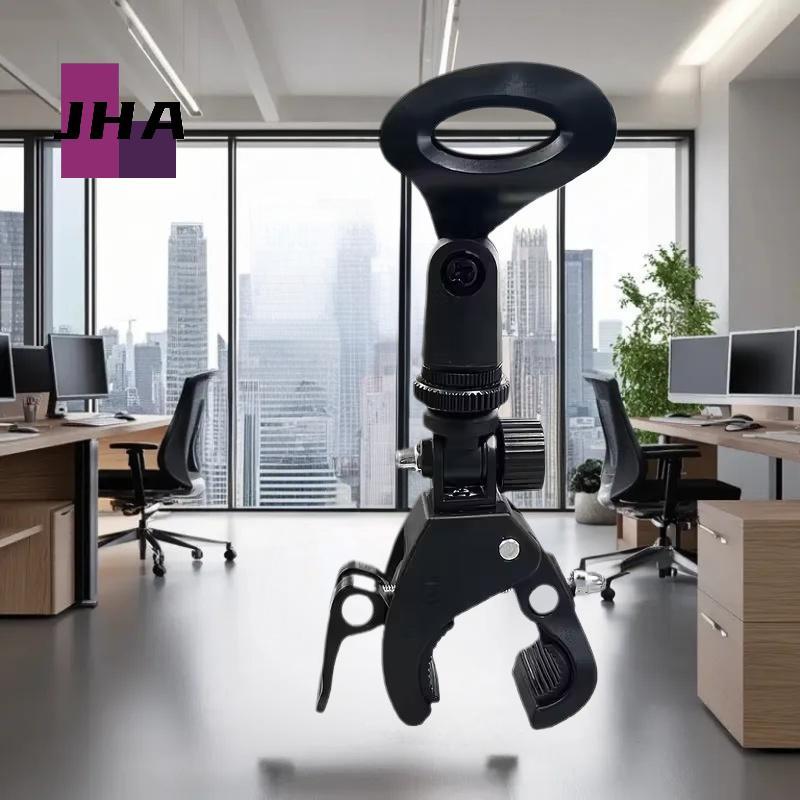 [JHA] 1 ชิ้น Drum Mic Clip Holder ไมโครโฟน Crab Clamp Mount สําหรับขาตั้งและการปรับขอบ Drum 5/8 ถึง 3/8 ด้ายคลิปไมค์ใหม่