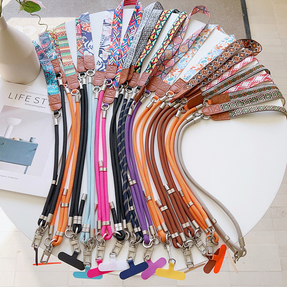 High-End Retro Totem โทรศัพท์มือถือ Lanyard แขวนคอสลิง Retractable ปรับโทรศัพท์มือถือกรณีเชือก Cross-Body แขวนโซ่