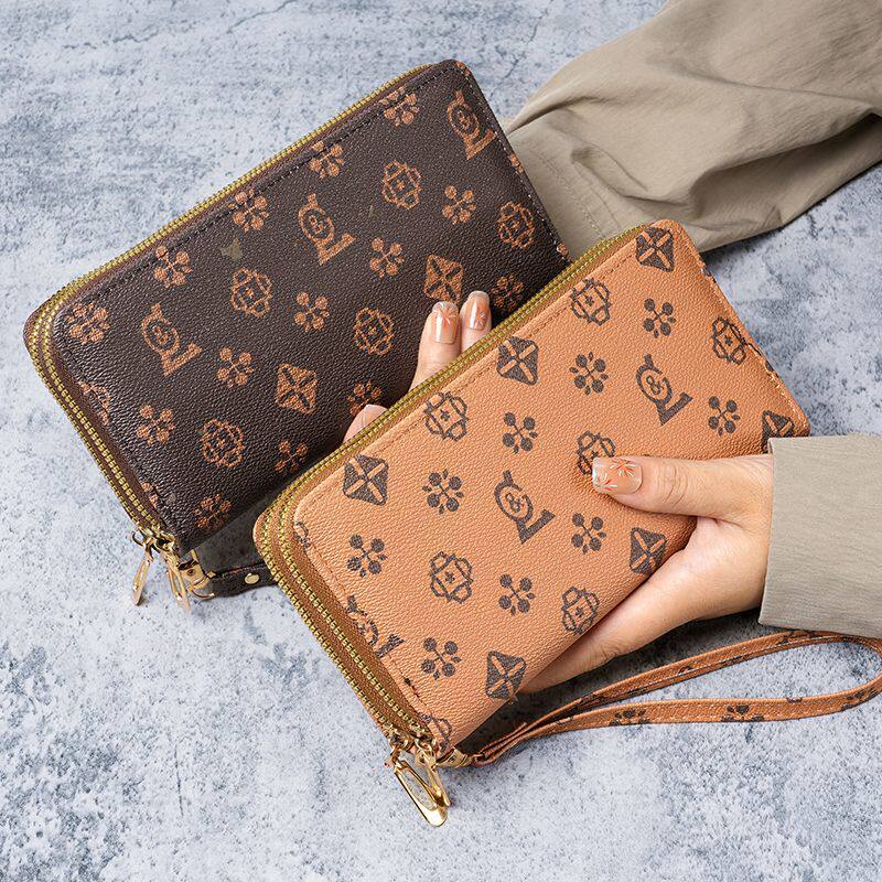 saitang official กระเป๋าสตางค์สั้น Chanel Style Multi-Card Slot Double Wallet Long Wallet