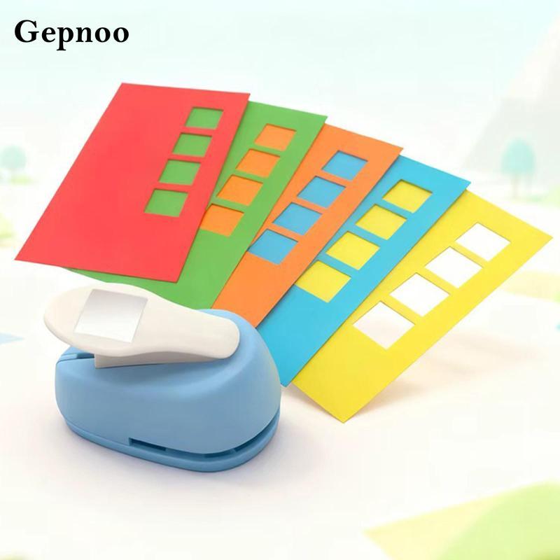 [Gepnoo] Tab Punch Square Punch Craft Lever Punch Paper Punch Square Lever Action Craft Punch ขนาดกะ