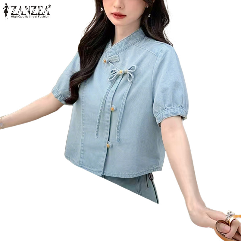 ZANZEA เสื้อเชิ้ตเกาหลีผู้หญิง