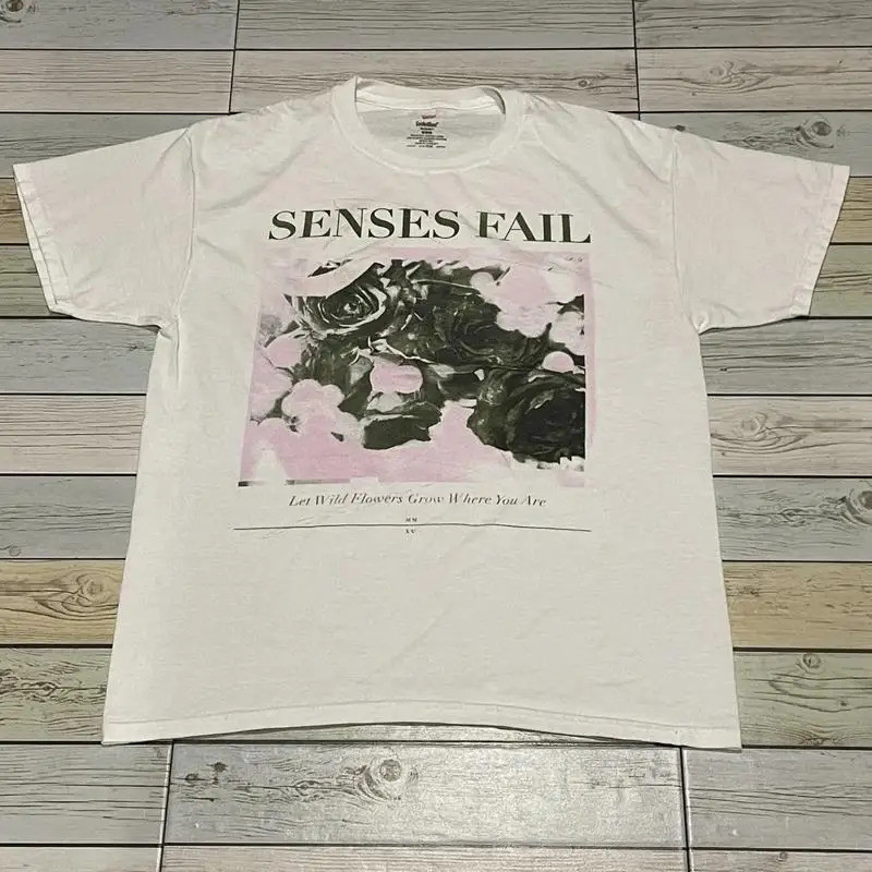 เสื้อยืดทัวร์วงดนตรี Vintage Senses Fail Emo ผ้าฝ้าย รุ่น Lt422