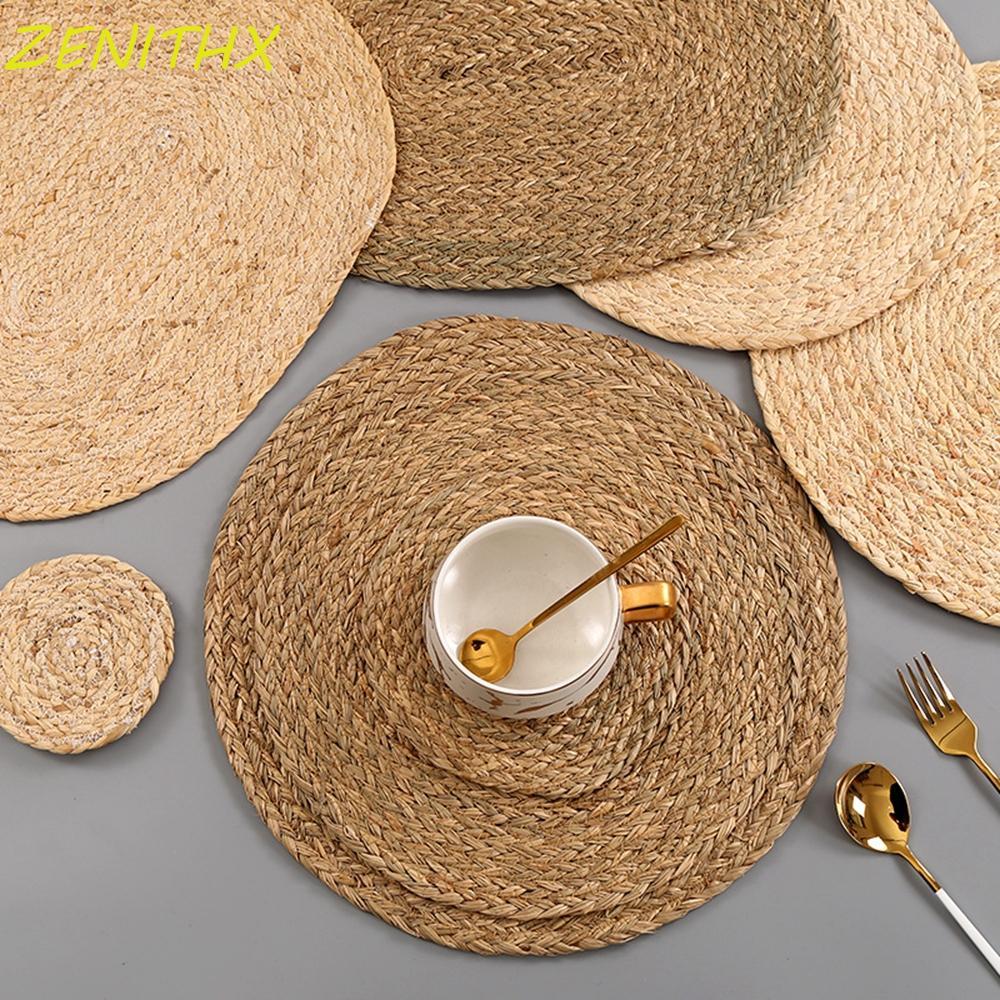 ZENITHX Placemat Round Handmade Table Mats Home N1N Dinner Table Pads