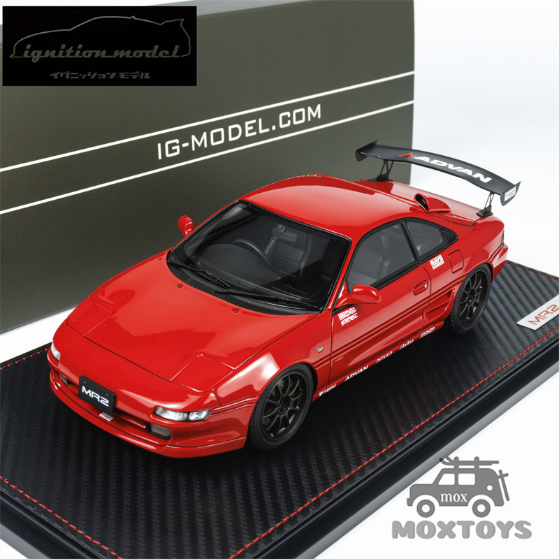 IG 1:18 MR2 (SW20) รถโมเดลเรซิ่นสีแดง