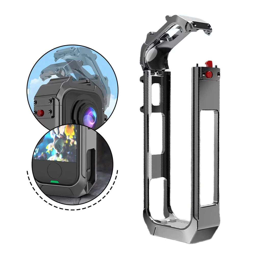 เคสอลูมิเนียมอัลลอยด์ Insta360 X4 พร้อมช่องเสียบ Cold Shoe