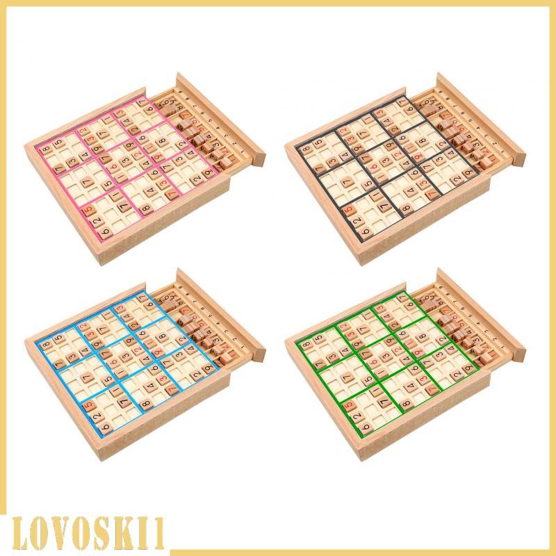 [Lovoski1] Wooden Sudoku Board Family Game ชุดของเล่นเพื่อการศึกษาสําหรับเด็กของขวัญคริสต์มาส