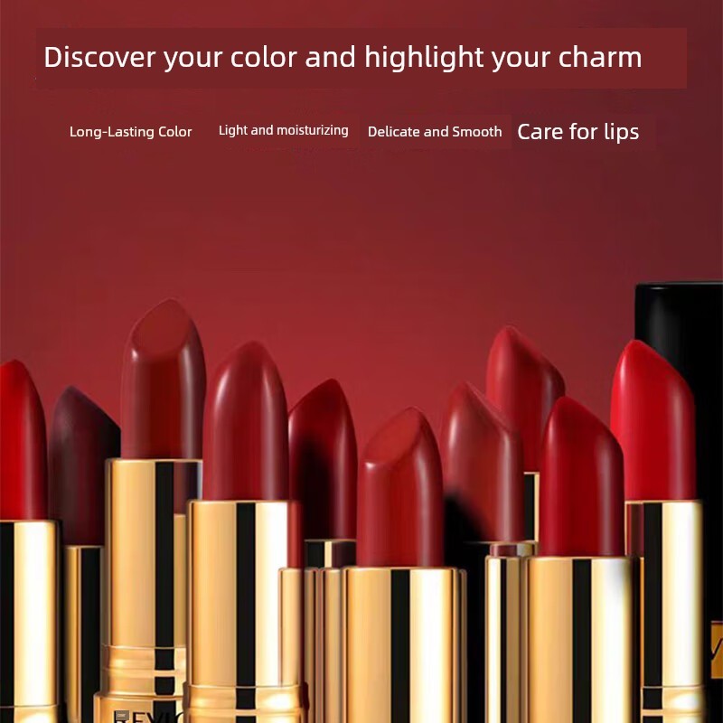 lipstick ลิปแมท Revlon Revlon Revlon Moisturizing Lipstick Ladies Matte Black Tube Lipstick Non-Fade