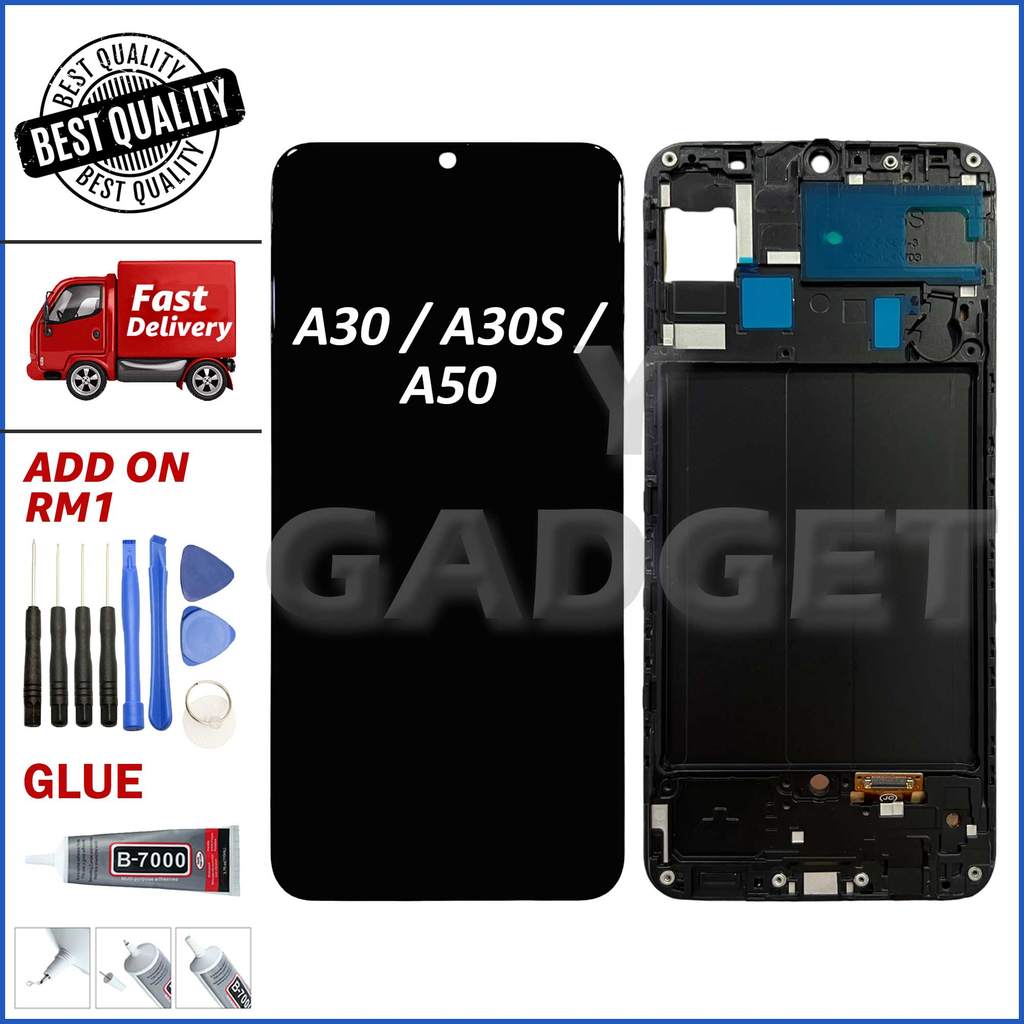 หน้าจอสัมผัส LCD DIGITIZER REPLACEMENT COMPATIBLE WITH SAM A30 / A30S / A50 (กรอบพร้อม)