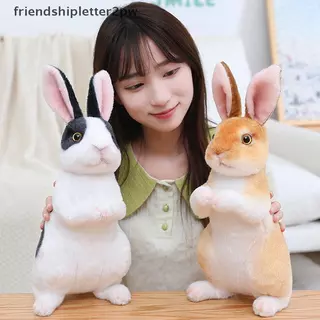(แฟน) จําลองน่ารักกระต่ายตุ๊กตาขนสมจริง น่ารัก สัตว์อีสเตอร์กระต่ายกระต่ายของเล่นรุ่นของขวัญตกแต่งบ้าน (ไทย)