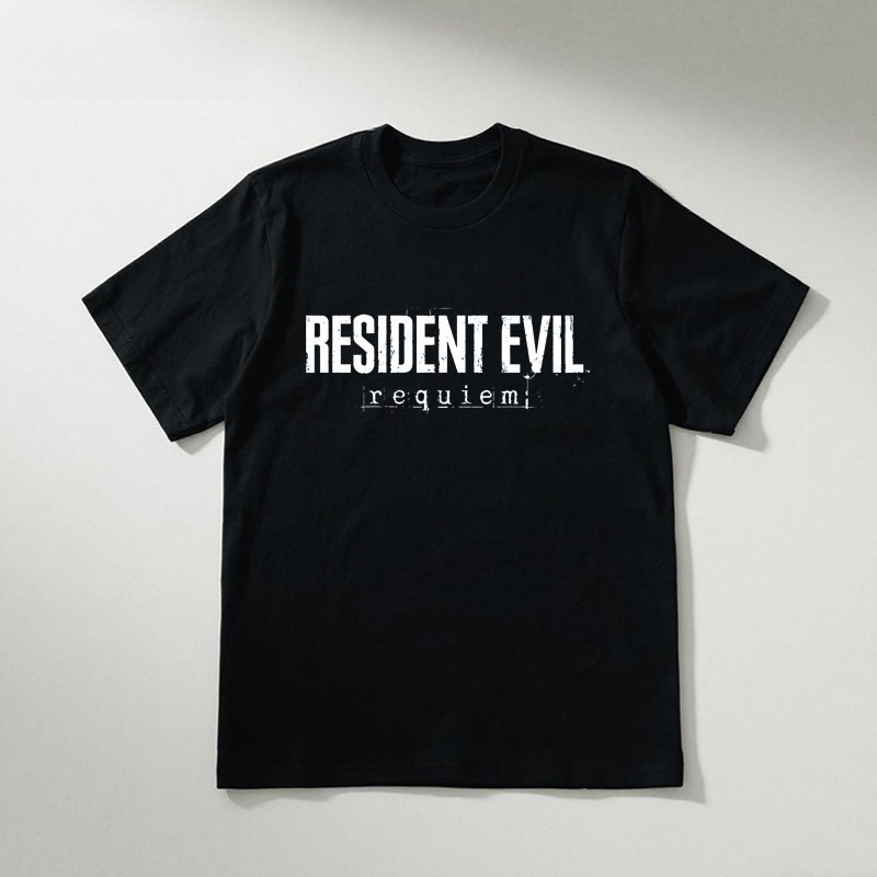 เสื้อยืดพิมพ์ลาย Resident Evil 9 Requiem ทำจากผ้าฝ้ายแท้ คอกลม แขนสั้น ใส่ได้ทั้งชายและหญิง มีไซส์ S-5XL
